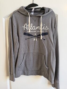 Atlantis Gray Hooded Pullover Sweatshirt